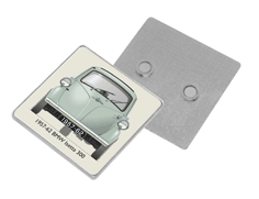 BMW Isetta 300 (3 wheel) 1957-62 Square Fridge Magnet